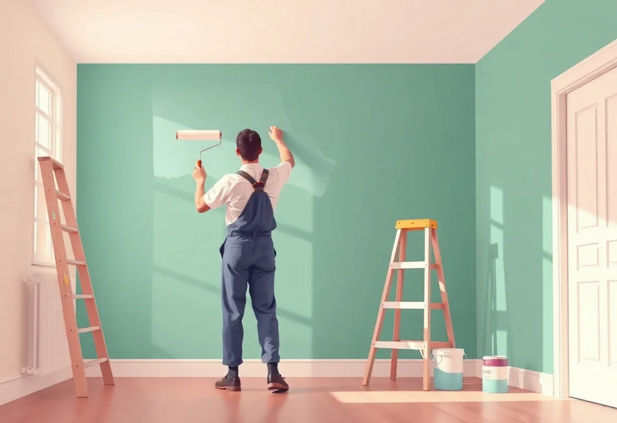 Peintre Biganos 33380 en intervention sur un chantier