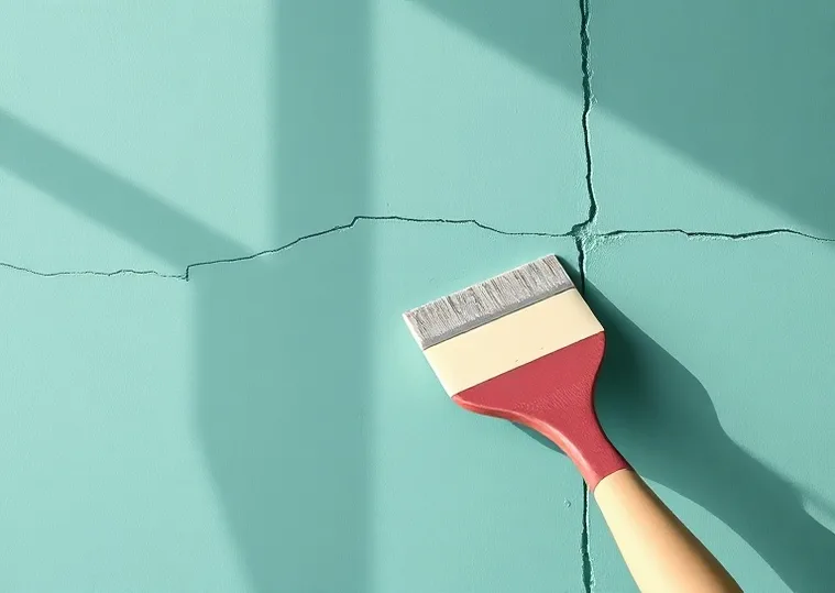 Ponçage et rebouchage des fissures avant mise en peinture
